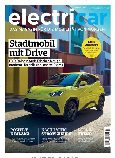 Titelbild der Ausgabe 4/2025 von electricar. Diese Zeitschrift und viele weitere Audiomagazine, Filmmagazine und Fotozeitschriften als Abo oder epaper bei United Kiosk online kaufen.