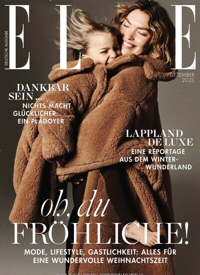 Titelbild der Ausgabe 12/2023 von Elle. Diese Zeitschrift und viele weitere Modemagazine und DIY-Magazine als Abo oder epaper bei United Kiosk online kaufen.