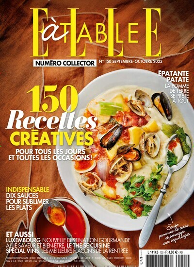 Titelbild der Ausgabe 150/2023 von Elle a table. Diese Zeitschrift und viele weitere Gartenzeitschriften und Wohnzeitschriften als Abo oder epaper bei United Kiosk online kaufen.