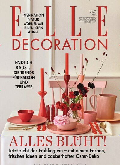 Titelbild der Ausgabe 2/2024 von Elle Decoration. Diese Zeitschrift und viele weitere Gartenzeitschriften und Wohnzeitschriften als Abo oder epaper bei United Kiosk online kaufen.