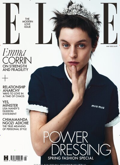 Titelbild der Ausgabe 5/2025 von Elle UK. Diese Zeitschrift und viele weitere Frauenzeitschriften als Abo oder epaper bei United Kiosk online kaufen.