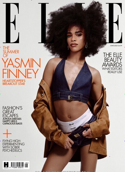 Titelbild der Ausgabe 6/2023 von Elle UK. Diese Zeitschrift und viele weitere Frauenzeitschriften als Abo oder epaper bei United Kiosk online kaufen.