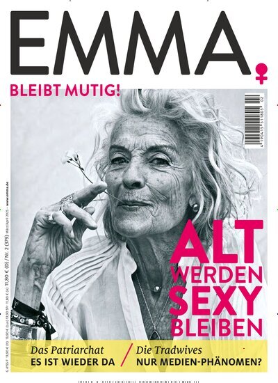 Titelbild der Ausgabe 2/2025 von EMMA. Diese Zeitschrift und viele weitere Frauenzeitschriften als Abo oder epaper bei United Kiosk online kaufen.