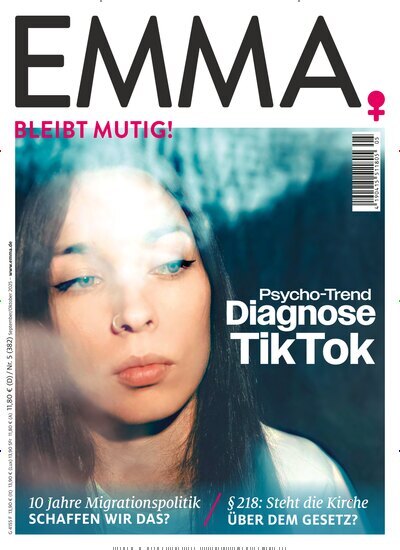 Titelbild der Ausgabe 5/2025 von EMMA. Diese Zeitschrift und viele weitere Frauenzeitschriften als Abo oder epaper bei United Kiosk online kaufen.