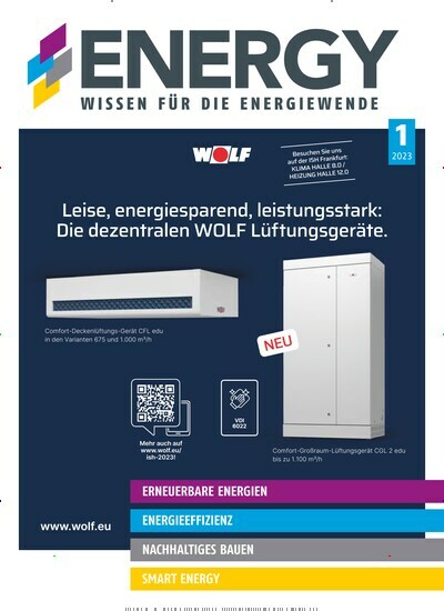 Titelbild der Ausgabe 1/2023 von Energy. Diese Zeitschrift und viele weitere Architekturzeitschriften und Bauzeitschriften als Abo oder epaper bei United Kiosk online kaufen.