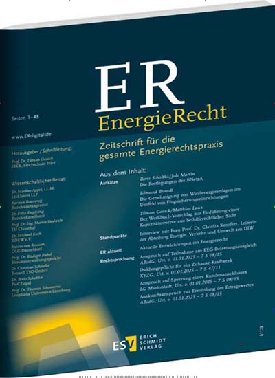 ER EnergieRecht aktuelles Titelbild Ausgabe 2/2018 Aktuelles Titelbild von ER EnergieRecht. Entdecken Sie jetzt die Ausgabe 2/2018. Lesen Sie gerne Naturzeitschriften, Landwirtschaftszeitungen und Umweltmagazine? Dann empfehlen wir Ihnen ER EnergieRecht als Abo oder Geschenkabo.