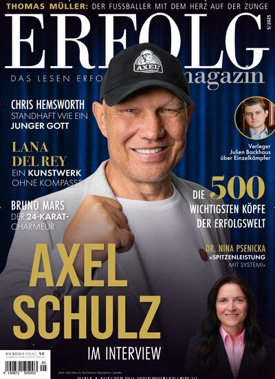 Titelbild der Ausgabe 5/2025 von Erfolg Magazin. Diese Zeitschrift und viele weitere Wirtschaftsmagazine und Politikmagazine als Abo oder epaper bei United Kiosk online kaufen.