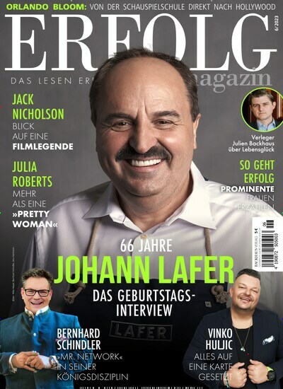 Titelbild der Ausgabe 6/2023 von Erfolg Magazin. Diese Zeitschrift und viele weitere Wirtschaftsmagazine und Politikmagazine als Abo oder epaper bei United Kiosk online kaufen.