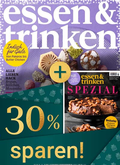 Titelbild der Ausgabe 1/2025 von essen & trinken Weihnachten Zeitschriften Bundle. Diese Zeitschrift und viele weitere Kochzeitschriften und Backzeitschriften als Abo oder epaper bei United Kiosk online kaufen.