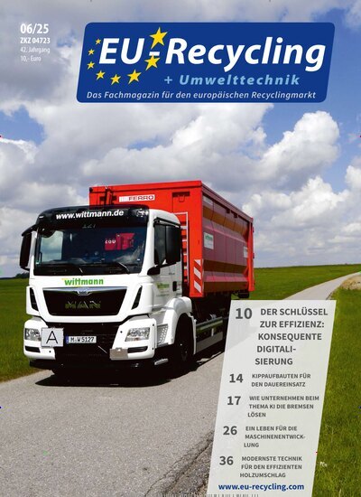 Titelbild der Ausgabe 6/2025 von EU-Recycling. Diese Zeitschrift und viele weitere Naturzeitschriften, Landwirtschaftszeitungen und Umweltmagazine als Abo oder epaper bei United Kiosk online kaufen.