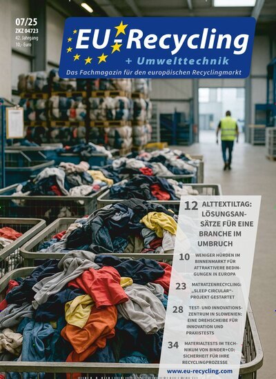 Titelbild der Ausgabe 7/2025 von EU-Recycling. Diese Zeitschrift und viele weitere Naturzeitschriften, Landwirtschaftszeitungen und Umweltmagazine als Abo oder epaper bei United Kiosk online kaufen.