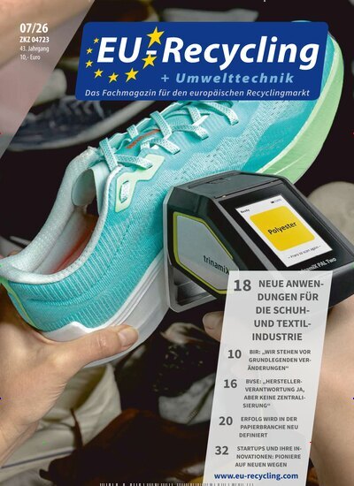 Titelbild der Ausgabe 7/2026 von EU-Recycling. Diese Zeitschrift und viele weitere Naturzeitschriften, Landwirtschaftszeitungen und Umweltmagazine als Abo oder epaper bei United Kiosk online kaufen.