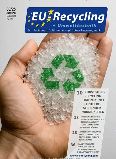 Titelbild der Ausgabe 8/2025 von EU-Recycling. Diese Zeitschrift und viele weitere Naturzeitschriften, Landwirtschaftszeitungen und Umweltmagazine als Abo oder epaper bei United Kiosk online kaufen.