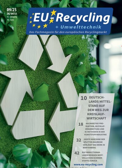 Titelbild der Ausgabe 9/2025 von EU-Recycling. Diese Zeitschrift und viele weitere Naturzeitschriften, Landwirtschaftszeitungen und Umweltmagazine als Abo oder epaper bei United Kiosk online kaufen.
