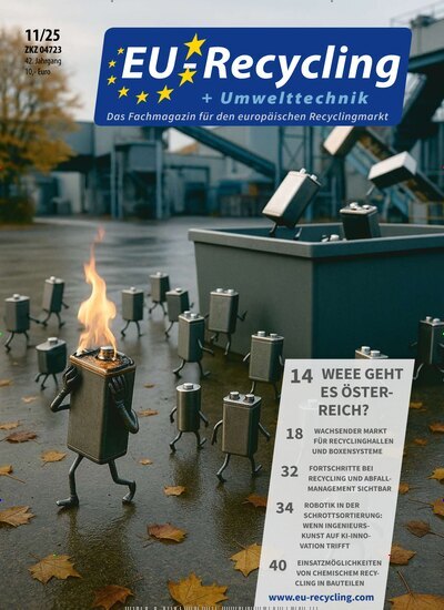 Titelbild der Ausgabe 11/2025 von EU-Recycling. Diese Zeitschrift und viele weitere Naturzeitschriften, Landwirtschaftszeitungen und Umweltmagazine als Abo oder epaper bei United Kiosk online kaufen.