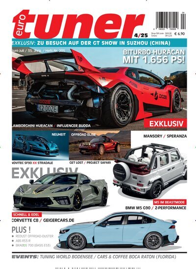 Titelbild der Ausgabe 4/2025 von Eurotuner Magazin. Diese Zeitschrift und viele weitere Automagazine und Motorradzeitschriften als Abo oder epaper bei United Kiosk online kaufen.