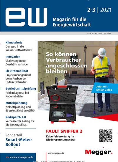 Titelbild der Ausgabe 1/2021 von ew-Magazin für die Energiewirtschaft. Diese Zeitschrift und viele weitere Naturzeitschriften, Landwirtschaftszeitungen und Umweltmagazine als Abo oder epaper bei United Kiosk online kaufen.