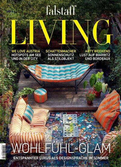 Titelbild der Ausgabe 5/2025 von falstaff Living Österreich. Diese Zeitschrift und viele weitere Gartenzeitschriften und Wohnzeitschriften als Abo oder epaper bei United Kiosk online kaufen.