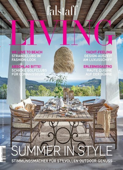 Titelbild der Ausgabe 6/2025 von falstaff Living Österreich. Diese Zeitschrift und viele weitere Gartenzeitschriften und Wohnzeitschriften als Abo oder epaper bei United Kiosk online kaufen.