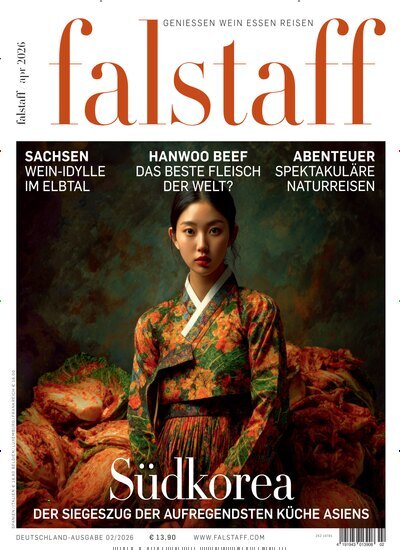 Titelbild der Ausgabe 2/2026 von falstaff Magazin Deutschland. Diese Zeitschrift und viele weitere Kochzeitschriften und Backzeitschriften als Abo oder epaper bei United Kiosk online kaufen.