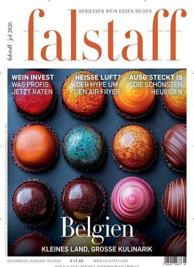 Titelbild der Ausgabe 5/2026 von falstaff Magazin Österreich. Diese Zeitschrift und viele weitere Kochzeitschriften und Backzeitschriften als Abo oder epaper bei United Kiosk online kaufen.