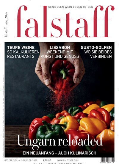 Titelbild der Ausgabe 6/2026 von falstaff Magazin Österreich. Diese Zeitschrift und viele weitere Kochzeitschriften und Backzeitschriften als Abo oder epaper bei United Kiosk online kaufen.