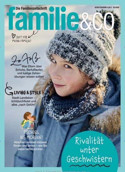 Titelbild der Ausgabe 2/2026 von familie & co. Diese Zeitschrift und viele weitere Elternzeitschriften und Tierzeitschriften als Abo oder epaper bei United Kiosk online kaufen.