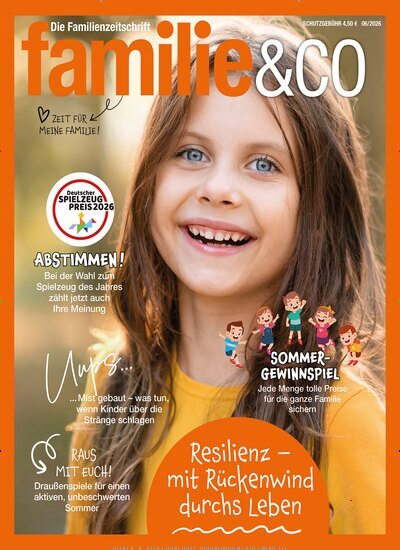 Titelbild der Ausgabe 6/2026 von familie & co. Diese Zeitschrift und viele weitere Elternzeitschriften und Tierzeitschriften als Abo oder epaper bei United Kiosk online kaufen.