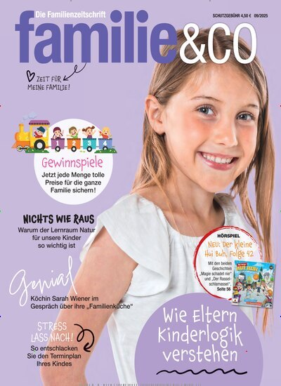 Titelbild der Ausgabe 9/2025 von familie & co. Diese Zeitschrift und viele weitere Elternzeitschriften und Tierzeitschriften als Abo oder epaper bei United Kiosk online kaufen.