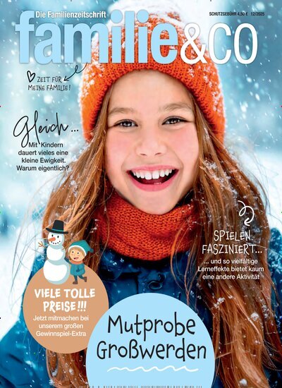 Titelbild der Ausgabe 12/2025 von familie & co. Diese Zeitschrift und viele weitere Elternzeitschriften und Tierzeitschriften als Abo oder epaper bei United Kiosk online kaufen.