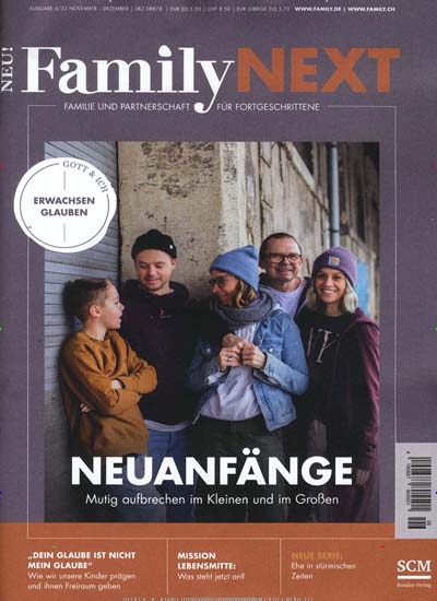 Titelbild der Ausgabe 6/2022 von Family Next. Diese Zeitschrift und viele weitere Elternzeitschriften und Tierzeitschriften als Abo oder epaper bei United Kiosk online kaufen.