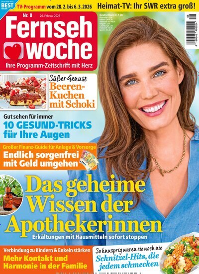 Titelbild der Ausgabe 8/2026 von Fernsehwoche. Diese Zeitschrift und viele weitere Programmzeitschriften als Abo oder epaper bei United Kiosk online kaufen.
