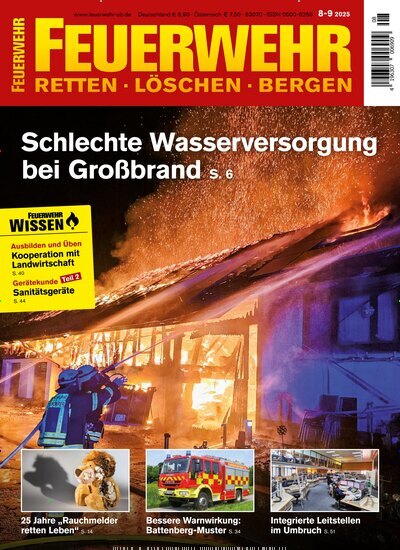 Titelbild der Ausgabe 9/2025 von Feuerwehr. Diese Zeitschrift und viele weitere Reisemagazine, Freizeitmagazine und Wissensmagazine als Abo oder epaper bei United Kiosk online kaufen.
