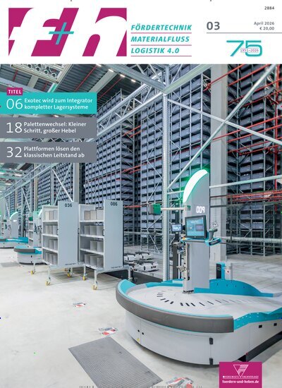 Titelbild der Ausgabe 3/2026 von f+h fördern und heben. Diese Zeitschrift und viele weitere Logistikmagazine und Medienmagazine als Abo oder epaper bei United Kiosk online kaufen.