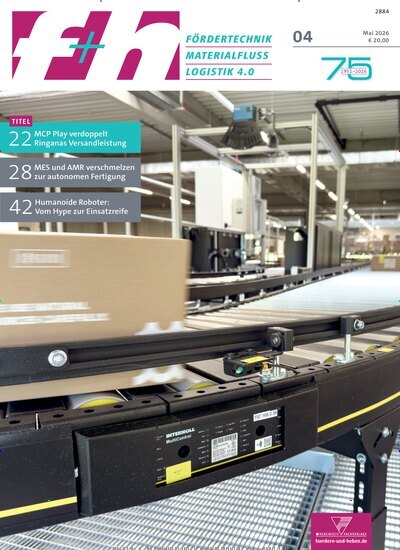 Titelbild der Ausgabe 4/2026 von f+h fördern und heben. Diese Zeitschrift und viele weitere Logistikmagazine und Medienmagazine als Abo oder epaper bei United Kiosk online kaufen.