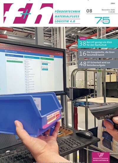 Titelbild der Ausgabe 8/2026 von f+h fördern und heben. Diese Zeitschrift und viele weitere Logistikmagazine und Medienmagazine als Abo oder epaper bei United Kiosk online kaufen.