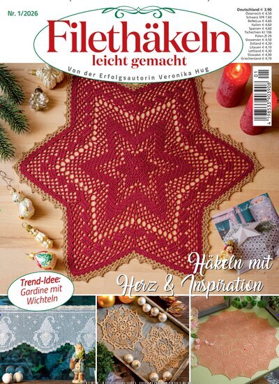 Titelbild der Ausgabe 1/2026 von Filethäkeln leicht gemacht. Diese Zeitschrift und viele weitere Modemagazine und DIY-Magazine als Abo oder epaper bei United Kiosk online kaufen.