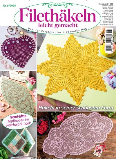 Titelbild der Ausgabe 5/2025 von Filethäkeln leicht gemacht. Diese Zeitschrift und viele weitere Modemagazine und DIY-Magazine als Abo oder epaper bei United Kiosk online kaufen.