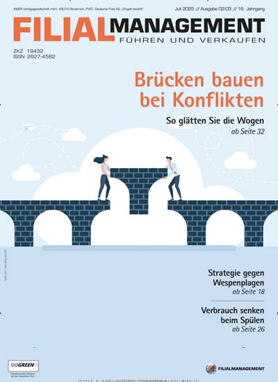 Titelbild der Ausgabe 3/2025 von Filialmanagement. Diese Zeitschrift und viele weitere Gastronomiezeitschriften, Fashionmagazine, Beautymagazine als Abo oder epaper bei United Kiosk online kaufen.