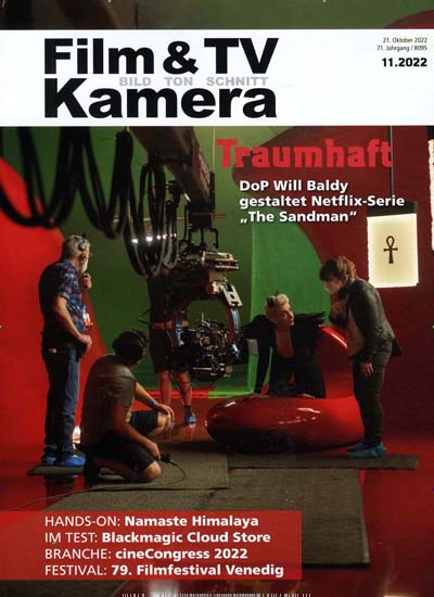 Titelbild der Ausgabe 11/2022 von Film & TV Kamera. Diese Zeitschrift und viele weitere Logistikmagazine und Medienmagazine als Abo oder epaper bei United Kiosk online kaufen.