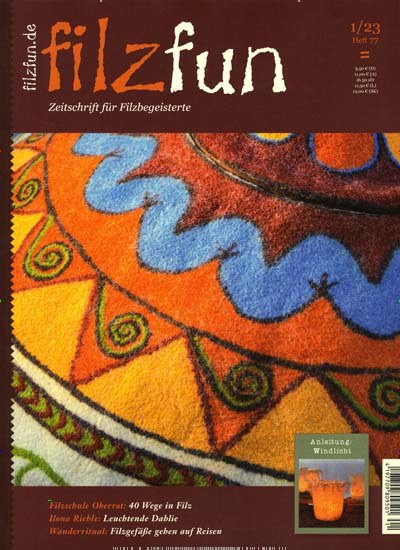 Titelbild der Ausgabe 1/2023 von filzfun. Diese Zeitschrift und viele weitere Modemagazine und DIY-Magazine als Abo oder epaper bei United Kiosk online kaufen.