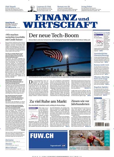 Titelbild der Ausgabe 46/2014 von Finanz und Wirtschaft. Diese Zeitschrift und viele weitere Wirtschaftsmagazine und Politikmagazine als Abo oder epaper bei United Kiosk online kaufen.