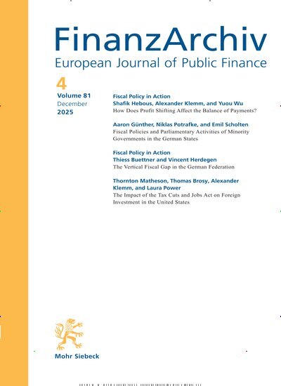 Titelbild der Ausgabe 4/2025 von FinanzArchiv (FA). Diese Zeitschrift und viele weitere Businessmagazine als Abo oder epaper bei United Kiosk online kaufen.