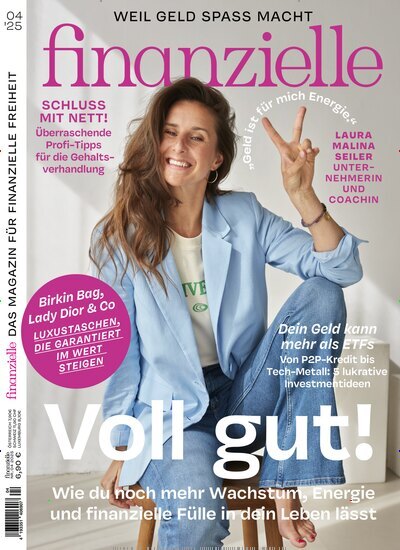 Titelbild der Ausgabe 4/2025 von finanzielle. Diese Zeitschrift und viele weitere Frauenzeitschriften als Abo oder epaper bei United Kiosk online kaufen.
