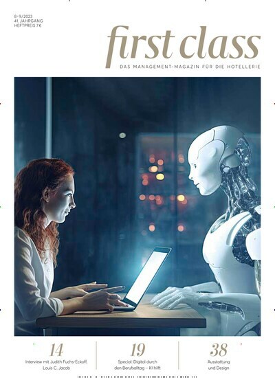 Titelbild der Ausgabe 9/2023 von first class. Diese Zeitschrift und viele weitere Gastronomiezeitschriften, Fashionmagazine, Beautymagazine als Abo oder epaper bei United Kiosk online kaufen.