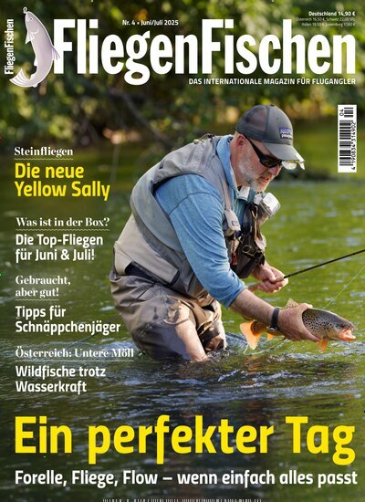 Titelbild der Ausgabe 4/2025 von FliegenFischen. Diese Zeitschrift und viele weitere Sportmagazine als Abo oder epaper bei United Kiosk online kaufen.