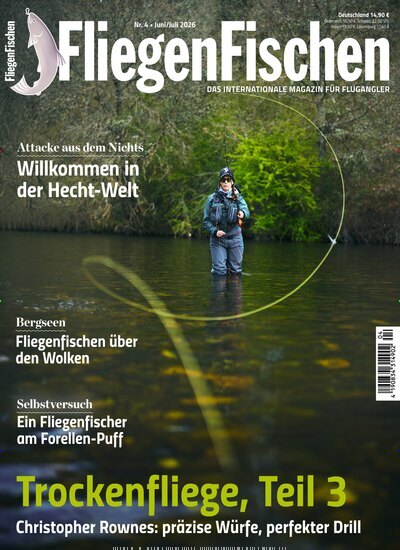 Titelbild der Ausgabe 4/2026 von FliegenFischen. Diese Zeitschrift und viele weitere Sportmagazine als Abo oder epaper bei United Kiosk online kaufen.