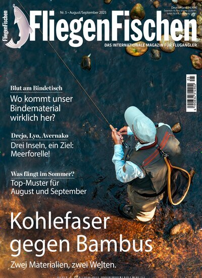 Titelbild der Ausgabe 5/2025 von FliegenFischen. Diese Zeitschrift und viele weitere Sportmagazine als Abo oder epaper bei United Kiosk online kaufen.