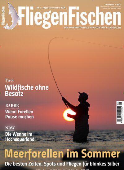 Titelbild der Ausgabe 5/2026 von FliegenFischen. Diese Zeitschrift und viele weitere Sportmagazine als Abo oder epaper bei United Kiosk online kaufen.