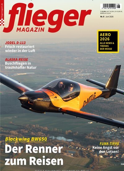 Titelbild der Ausgabe 6/2026 von fliegermagazin. Diese Zeitschrift und viele weitere Reisemagazine, Freizeitmagazine und Wissensmagazine als Abo oder epaper bei United Kiosk online kaufen.
